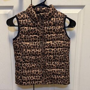 GAP Leopard Print Kids Puffer Vest